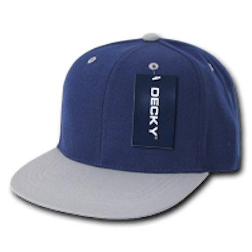 1 Decky Dozen Flat Bill Snapback Caps Hats Solid Two Tone Wholesale Lot!