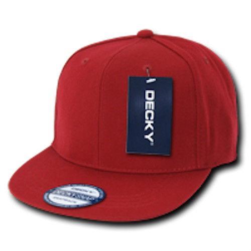 1 Decky Dozen Flat Bill Snapback Caps Hats Solid Two Tone Wholesale Lot!