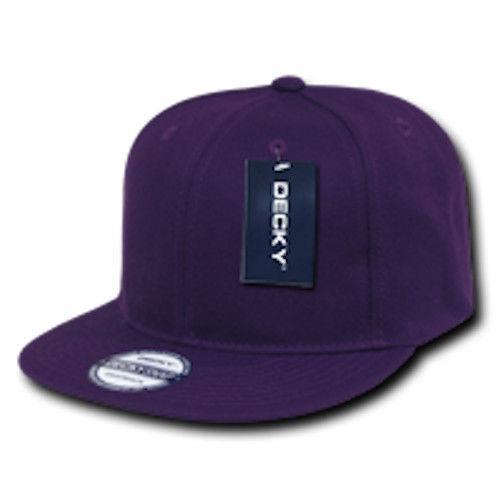 1 Decky Dozen Flat Bill Snapback Caps Hats Solid Two Tone Wholesale Lot!