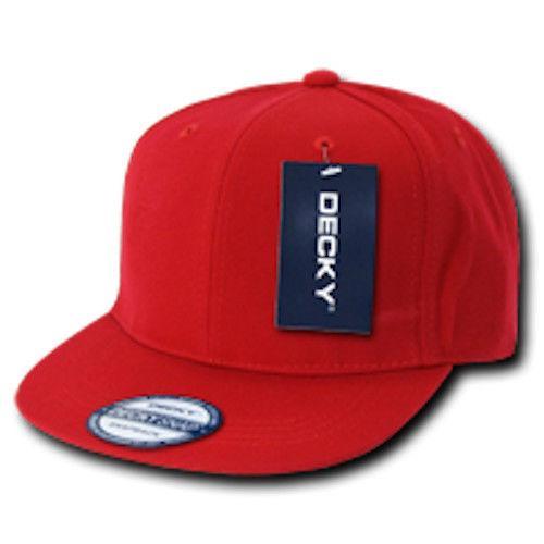 1 Decky Dozen Flat Bill Snapback Caps Hats Solid Two Tone Wholesale Lot!