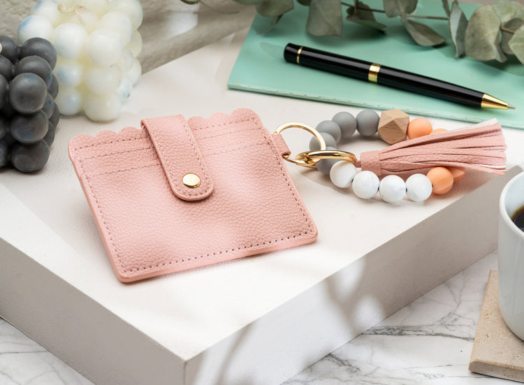 Keychain Wallet With Wristlet Bangle Bracelet