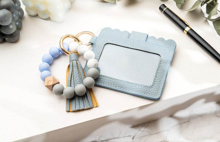 Keychain Wallet With Wristlet Bangle Bracelet