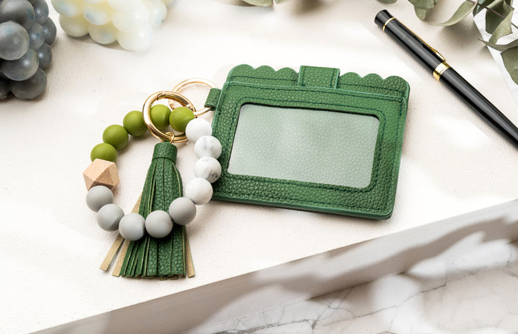 Keychain Wallet With Wristlet Bangle Bracelet