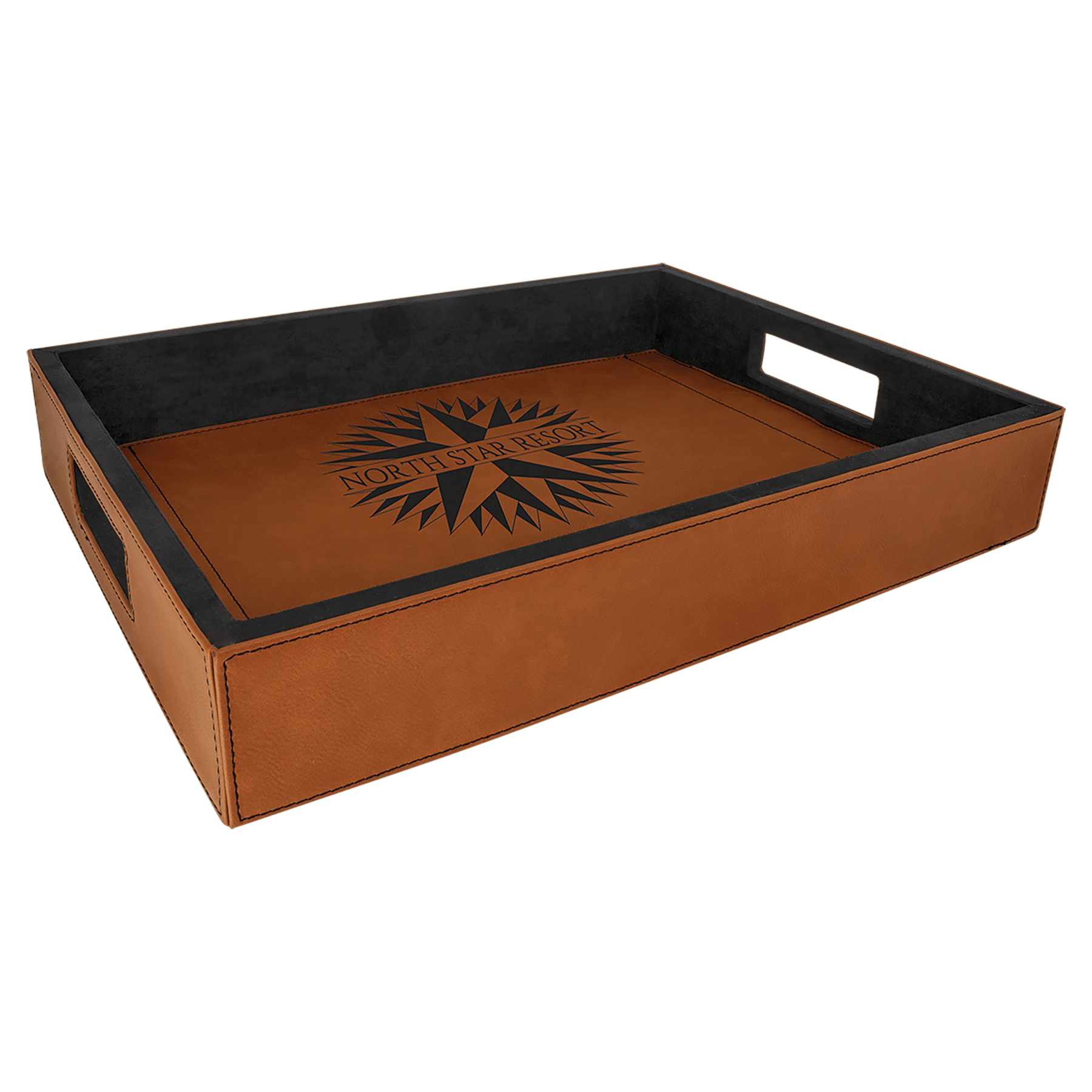 16" x 12" Laserable Leatherette Serving Tray