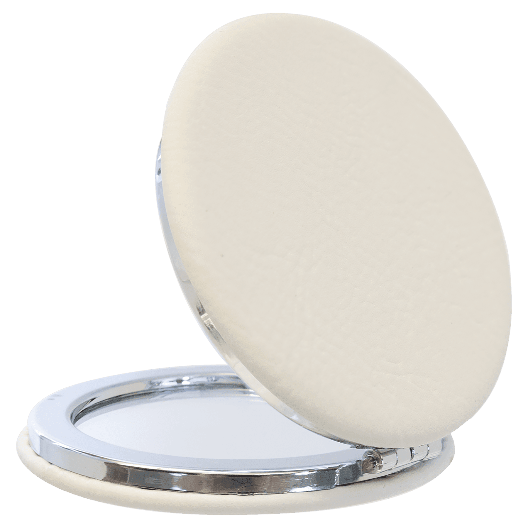 2 1/2" Laserable Leatherette Compact Mirror