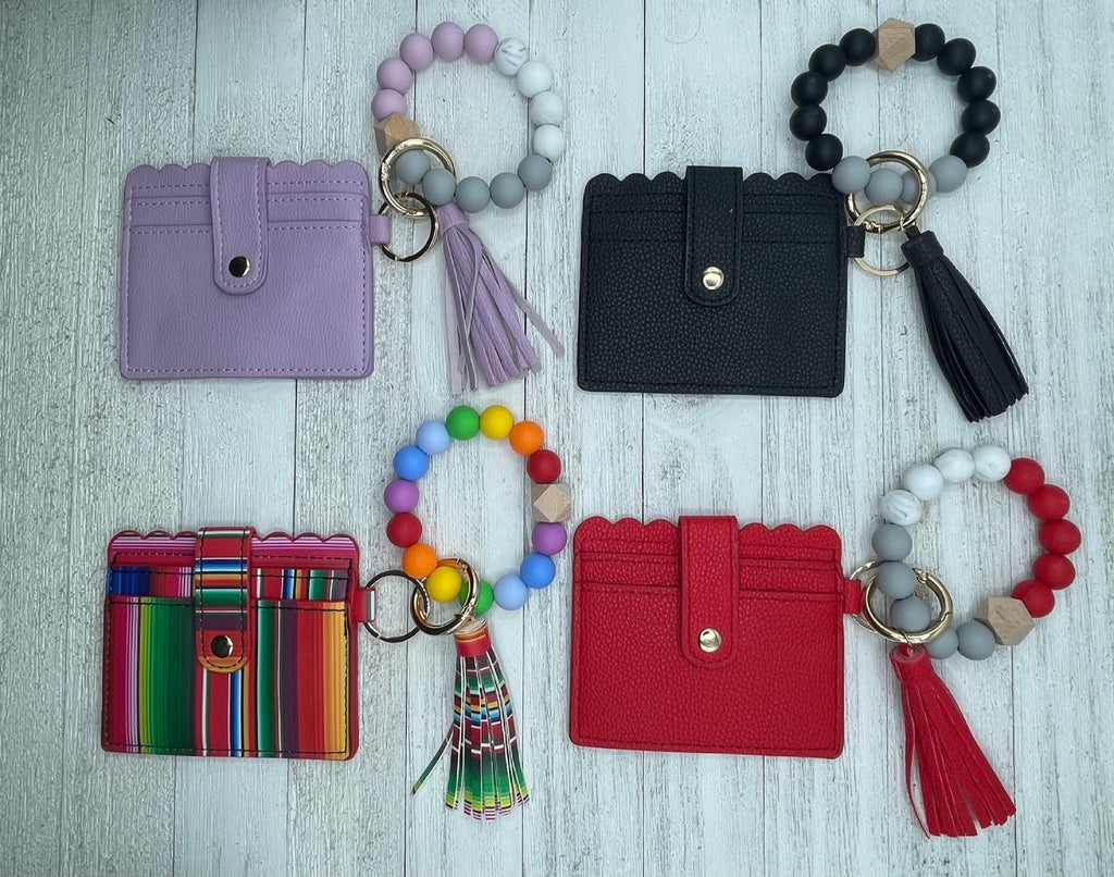 Keychain Wallet With Wristlet Bangle Bracelet